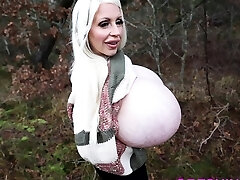 Round Blonde MILF Showing Her Big Boobs