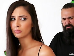 Sex adventures of wondrous milky babe Gianna Dior in the public toilet