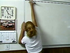 Blond Student Gets Her Hairy Cootchie Fucked By The Teacher