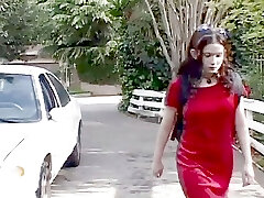 Young neighbor tempts granny to have dildo sex together