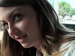 Nasty school babe gifting her boyfriend with BJ in camper