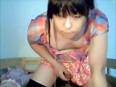 Cute She-creature Jerks Off