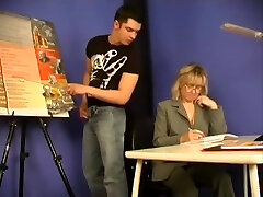 Russian Mature Sex With Her Young Dude At Class