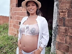 Pregnant latina mom with huge tits is so kinky she begs me to bang her