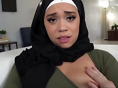 Timid Arab Dumpling In Hijab Asks Her Step-bro To Give Her The First-time Fuck Lesson