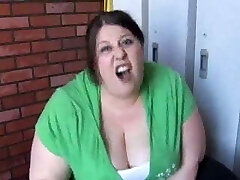 Nasty Fat Obese Ex GF with big Tits masturbating her Pussy