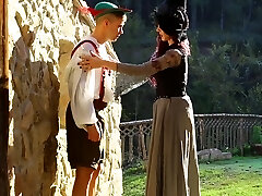 Dirty mature gives a blowjob and gets drilled rock-hard in doggystyle