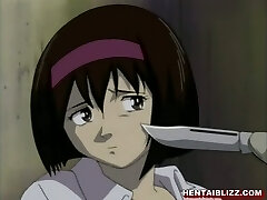 Cute hentai gets fingered and snatch fucked by bandit in the