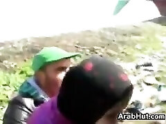 Arab In A 3 Way Outdoors At A Farm