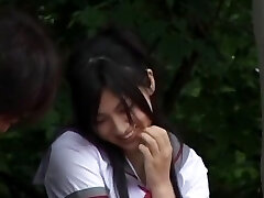 Hottest Chinese slut Saori Hara in Horny College, Outdoor JAV scene