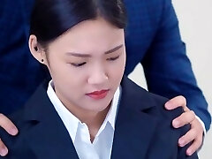 Sexy Chinese dame comes for a job conversation but gets her pussy licked instead