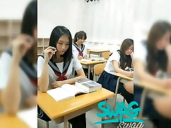 Prank with Chinese Schoolgirl – She Notices that I Came on Her Body - Asian Amateur