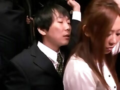 Shy Beauty pawed and used in a public bus