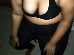 Priya madam workout - big large breasts