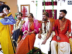 Desi queen BBW Sucharita Full fourway Swayambar hardcore erotic Night Group sex gangbang Utter Movie ( Hindi Audio ) 