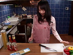 JAPANESE JAPANESE Lady GAGS ON A MASSIVE COCK THEN GETS