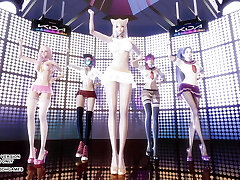 MMD Badkiz - Come Closer Uber-sexy Kpop Dance Ahri Akali Seraphine Kaisa Evelynn League Of Legends KDA