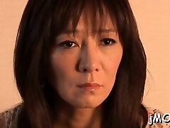 Mature chick spreads wide and gets bushy vagina licked hard