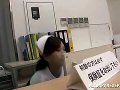 Anna Noma horny Asian nurse masturbates and gets licked