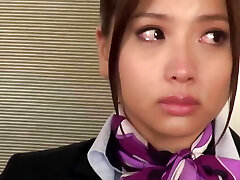 Sexy office slut OL wife with hot stocking have BDSM sex with big salami strangers