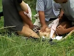 Insatiable Japanese chick Sayaka Kurashina, Mai Otsuka, Miku Oguri in Crazy Outdoor, Deep Throat JAV movie