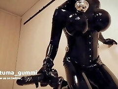 SISSY Spandex DOLL MASTURBATION #3