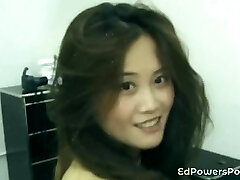 Asian first timer in retro pornography