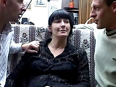 Italian amateur having three way sex with her stepbrother and husband