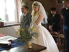 Super-naughty French godmother gets gangbanged on the wedding day