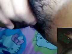 Desi wife video call fingering sex handjob