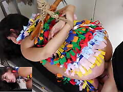 Anally rammed sub Xaya mouth fucked