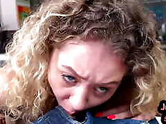 Petite POV 21yo GF gets fucked in twat after deepthroating