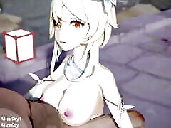 Lumine From Genshin Impact Gets Cum In Her Face From a Titty Fuck