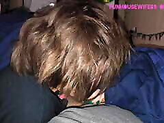 Secret bj under blankets so roommates don&039;t see but damn he came alot