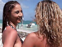 alessia und roberta ficken am strand