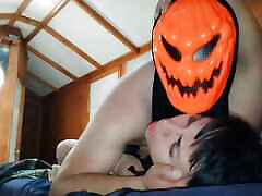 He brutally fucked my hot stepmom, she didn&039;t even know that her stepson was fucking her because he was wearing the Halloween ma