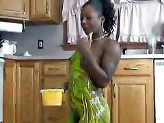 Black chick rolls around in color on kitchen hq porn komik sikis