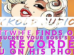 AUDIO ONLY - PT1 Hottwife finds out you sucked your bosses dick he recorded you on his phone