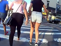Thick penis princess In Tight Black Leggings Grabbed On Voyeur