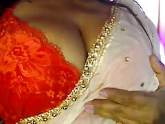 Desi hidden voayer girl while enjoying her self sex, presses her boobs and does hint teen sex show with sexy bra.