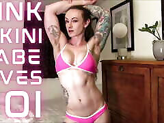 größenkönigin in einem rosa bikini gibt einen joi - volles video auf claudiakink manyvids!