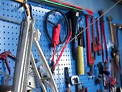Curious Innocent Asian Cutie Learns How to Use Every Tool in the Shop
