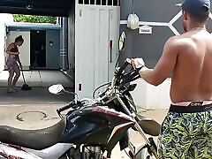 While My Husband I Called the Neighbor to Fuck Me We Had Sex with Very Horny