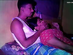 Indian village house wife boobs pressing and romantic movement