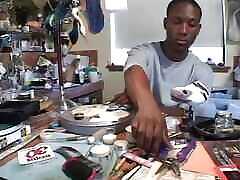 Ebony nurse in foeced wife bj rides big black dick on bed