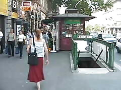 Cock hungry mature blonde making out with all public toilet visitors