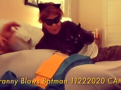 Catgranny Blows Batman Cam4m