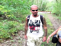 Husband fucks stranger on hot blind date outdoors