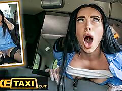 Fake Taxi Hot sunny lion sxxx in Uniform Gives Driver a Suck and Fuck before a Meeting