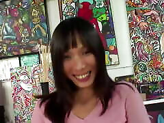 Smoking Hot Tattooed Brunette Asian Loves to Ride Reverse and Normal Cowgirl Style